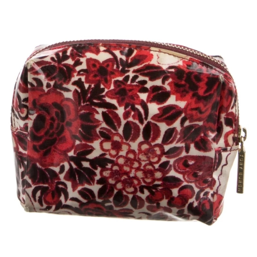 Tory Burch Red Floral Cosmetic Bag - Picture 3 of 16